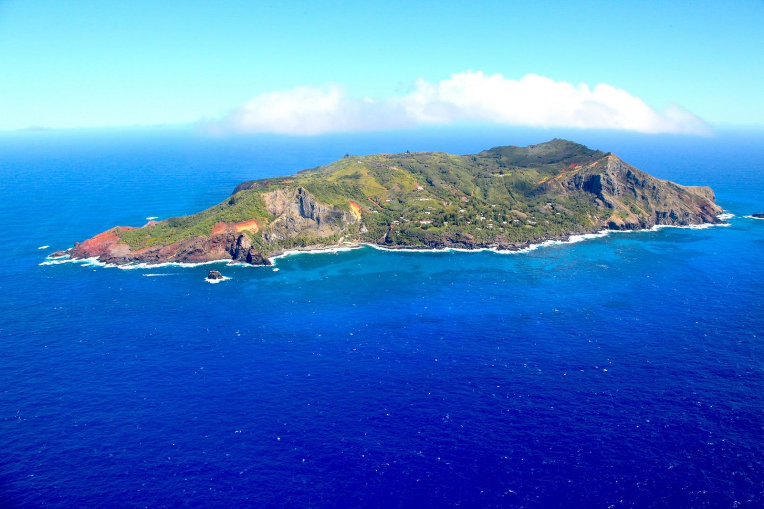 Aerial shot of Pitcairn © RSPB